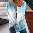 thumbnail image 1 of Chandails à Capuchon Mode pour Femmes 2023 Hauts Automne Manches Longues Chandail Ample Chemise Chic Décontractée Chandails à Col Rond pour Dames Rabais de 50 % Liquidation Costumes d'Halloween/Noël, 1 of 5