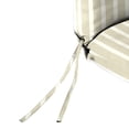 thumbnail image 6 of Jordan Manufacturing Sunbrella 44" x 22" Shore Linen Natural Stripe Rectangular Outdoor Chair Cushion with Ties and Hanger Loop, 6 of 12