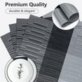 thumbnail image 3 of VCVCOO Placemats Set of 4 - Heat Resistant Non-Slip Table Placemats for Indoor Dining, Washable Wipeable PVC Vinyl Woven Table Mats Gray, 3 of 10