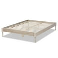 thumbnail image 2 of Baxton Studio Colette French Bohemian Antique White Oak Finished Wood King Size Platform Bed Frame, 2 of 9