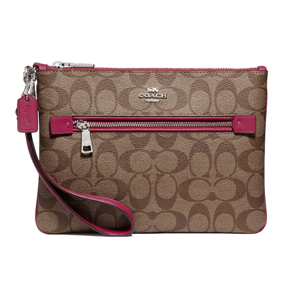 coach gallery pouch in signature canvas