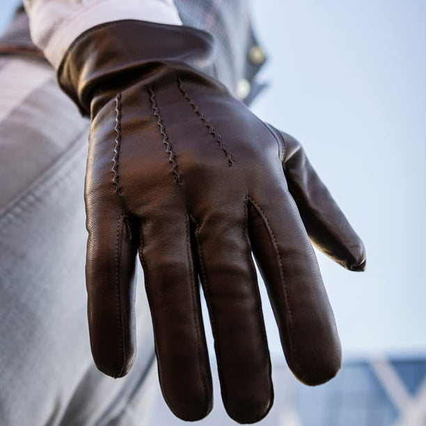 Mens luxury leather online gloves