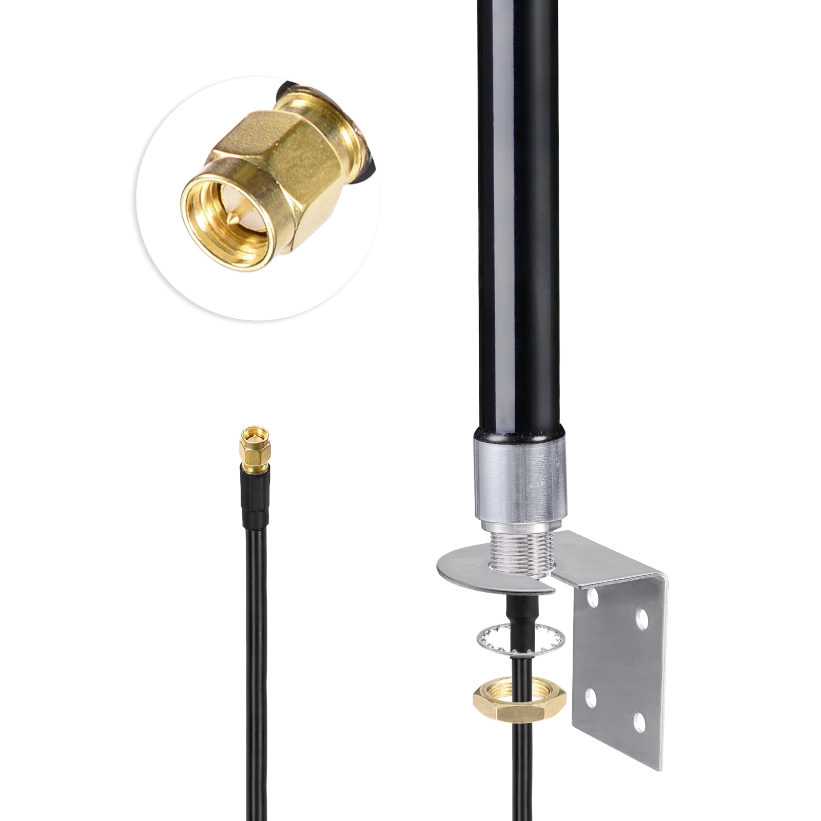 Eightwood Long Range 4G LTE Antenna Cellular Trail Camera Wall Mount Compatible with Spypoint Link Micro Covert Spartan Stealth Tactacam Muddy Wildlife Hunting Game Cam Outdoor Mobile Security Camera