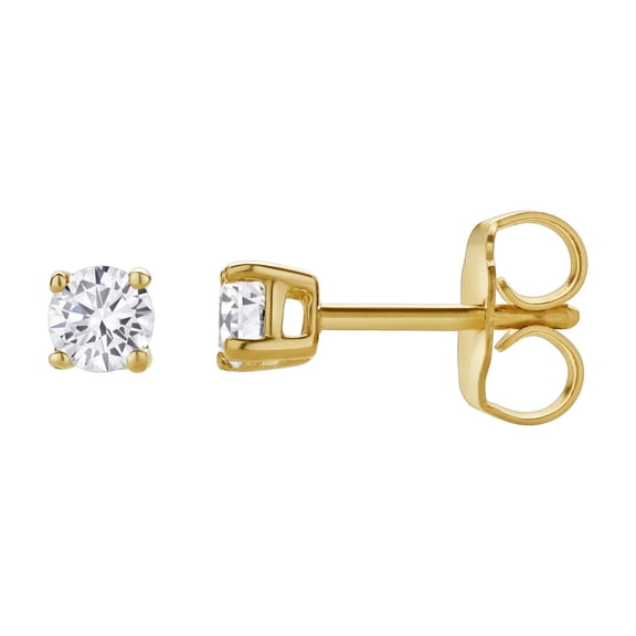 LuvMyJewelry Valeria 14K Gold Lab Grown Round Diamond Stud Earrings - 0.20 CT