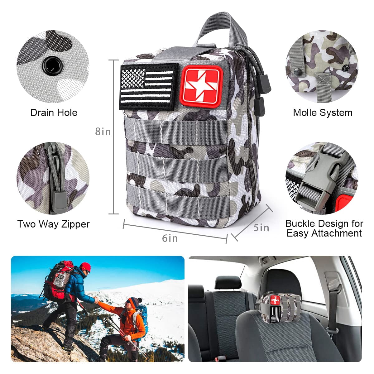 Kit  294 Gear First Aid With Molle System Compatible Bag And Emergency Tent For Earthquake Outdoor Adventure Hiking Gifts Men Women