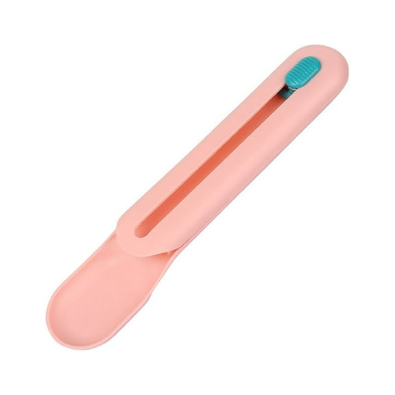 Portable Cat Food Scoop with Squeeze Design 1 Set Includes Spoon for Feeding and Treats