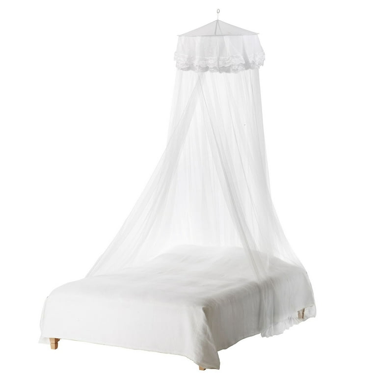 Mosquito Net for Bed, Large White Bed Canopy for Girls, Hanging Bed Net,  Ideal for Bedroom Decorative, Travel with Storage Bag (Rainbow1)