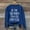 Blue, variant on Up To 50% Off Black Sweatshirt Women If I'm Too Much Then Go Find Less Women's Letter Print Crew Neck Long Sleeve Sweatshirt