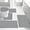 Gray, variant on ajkijo 5-Piece Memory Foam Bath Mat Rug,Ultra Soft and Non-Slip Bathroom Rugs, Water Absorbent and Machine Washable Bath Rug for Bathroom, Shower, and Tub Blue