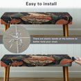thumbnail image 5 of Whosucclay Frog Mushroom Star Print Dining Room Bench Covers Stretch Spandex Upholstered Bench Seat Cushion Slipcovers for Kitchen, Wedding, Hotel, Party Dining Bench Seat Protector, 5 of 7