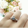 thumbnail image 3 of Irish Claddagh Heart Promise Ring Lab Created White Opal 925 Sterling Silver Size 8, 3 of 5