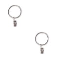 thumbnail image 1 of jesticaly 10 Pcs Rustproof Curtain Rings Home Decoration Shower Curtain Rings Clamps Drapery Clips Bath Curtain Rod Clips Window Accessoy Silver 3.5mm*35mm 2Set, 1 of 6