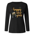 thumbnail image 4 of DPTALR T-shirt Imprimé Années Heureuses pour Femmes Manches Longues Blouse Décontractée, 4 of 8