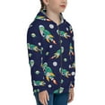 thumbnail image 5 of Kdxio Astronaut Dinosaur Pattern Kids Boys Girls Zip Up Hoodie 3D Printed Hooded Sweatshirt Hoody Coat with Pocket 7-12 Y-Small, 5 of 6