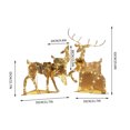thumbnail image 3 of LADIGASU Navidad Ciervo Forjado Tire Del Carro Ciervo Luminoso Caja de Regalo Combinación de Navidad Decoración de La Ventana Liquidación Set de Decoración para Lámpara Alce*1, 3 of 7