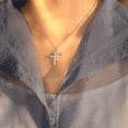 thumbnail image 4 of Collier Croix Feuille pour Femmes Collier Croix Or Sterling, 4 of 5
