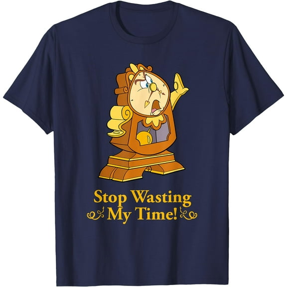 Beauty and the Beast Cogsworth Stop Wasting My Time DTG Print Unisex T-Shirt