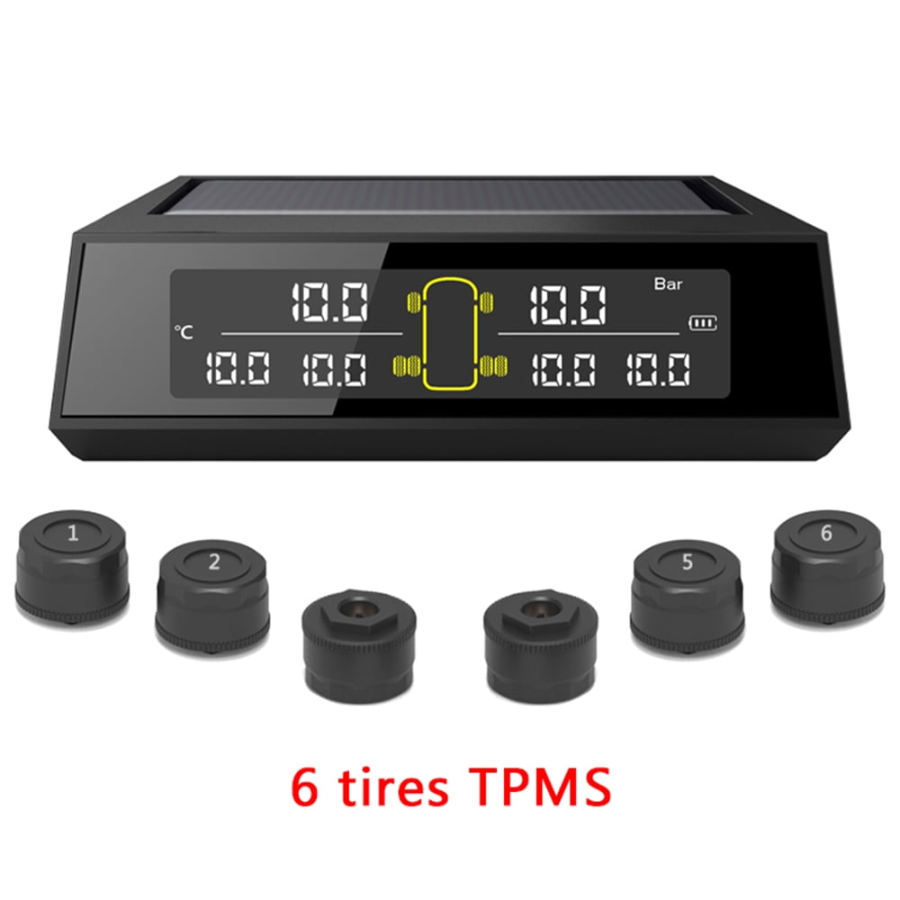 Details about   1xWireless Solar TPMS LCD Car Tire Pressure Monitoring System 4 External Sensor 