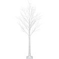 thumbnail image 1 of White, Christmas Tree 4ft 48 Lights 48 Branches Birch Modeling Plastic Material, 1 of 8