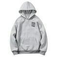 thumbnail image 6 of Hpapadks Hoodie Men Oversize Hoodies Pullover with Vintage Flower Letter Print Lightweight Mens Sweatshirts, 6 of 7