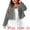 Black, variant on Plus Size Plaid Tweed Blazer Collarless Open Front Jacket 1X Black