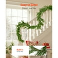 thumbnail image 5 of KFFKFF 9-FT Christmas Garland, Realistic Norfolk Pine Design, Artificial Evergreen Greenery for Indoor and Outdoor Holiday Decorations on Tables, Mantels, and Fireplaces, 5 of 9