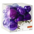 thumbnail image 2 of Purple Christmas Ball Ornaments for Christmas Decorations - 36 Pieces Xmas Tree Shatterproof Ornaments with Hanging Loop for Holiday and Party Decoration (Combo of 6 Styles in 3 Sizes), 2 of 2
