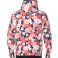 thumbnail image 7 of Lsque Japanese Cherry Blossoms Pattern Casual Men's Hoodie,Hooded Sweatshirt with Kangaroo Pocket,Pullover Hoodie-3X-Large, 7 of 7