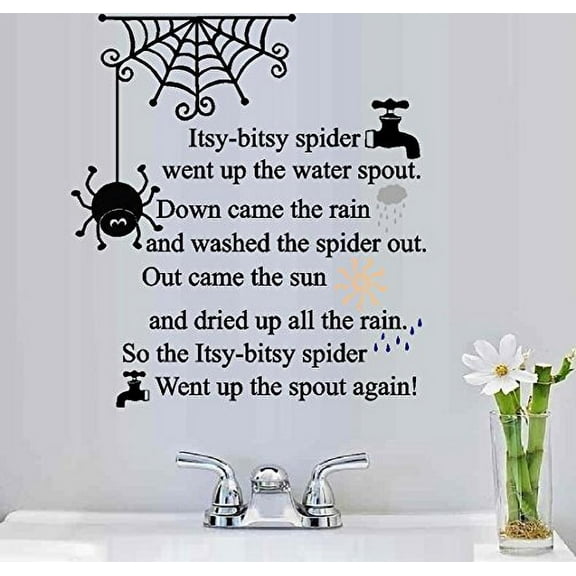 Decal ~ Itsy-Bitsy Spider ~ Wall Decal 20" x 23"
