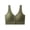 Green, variant on Women's Wide Strap Front Snap Comfortable Bra, Stretchy Wireless Daily Wear Bralette Red One Size