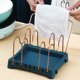 thumbnail image 5 of Soporte Para Tapa De Olla Para La Parte Superior De La Estufa Con 4 Estantes Para Utensilios Con Compartimentos Ajustables, Azul Sunnimix soporte de tapa para espátula, 5 of 7
