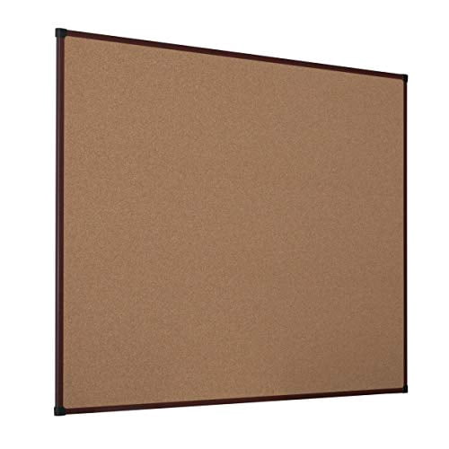 Office Depot® Brand TechCork Bulletin Board, 36" x 24", Black, Aluminum Frame