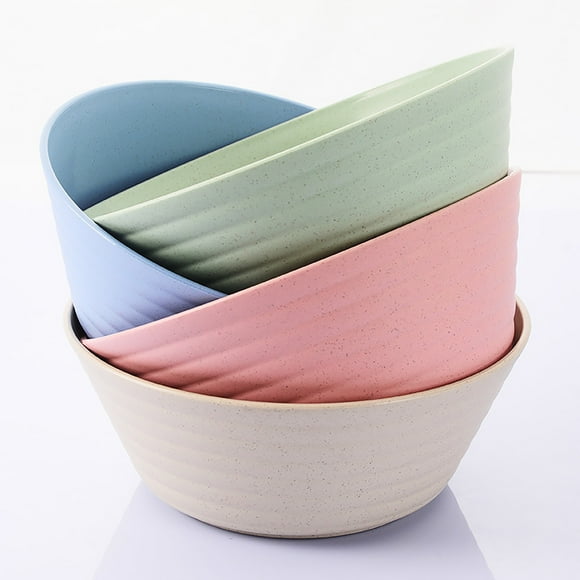 Tazón grande de fibra de paja de trigo | Bol reutilizable ecológico de 17 cm para ramen, ensalada, sopa, helado, cereal | Ligero y resistente a roturas | Apto para microondas y lavavajillas | 1