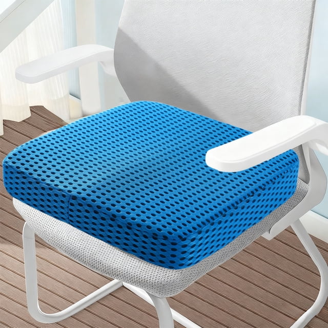 Cojín de poliéster, colchón de aire, cojín de espuma viscoelástica antimisiles, universal, para todas las estaciones, para oficina, coche, glúteos, silla, dormitorio, apartamento, ropa de cama, campin