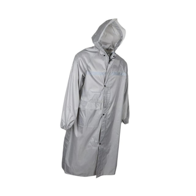 TISHITA Imperméable à Capuche Mode Poncho de Pluie pour Adultes Cyclisme Sport Extérieur Gris