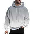 thumbnail image 2 of M-4X Plus Size Hoodies for Men Big & Tall Fleece Lined Sweatshirts with Front Pocket Mens Long Sleeve Gradient Printed Pullover Going-Out Hoodie Tops, 2 of 6