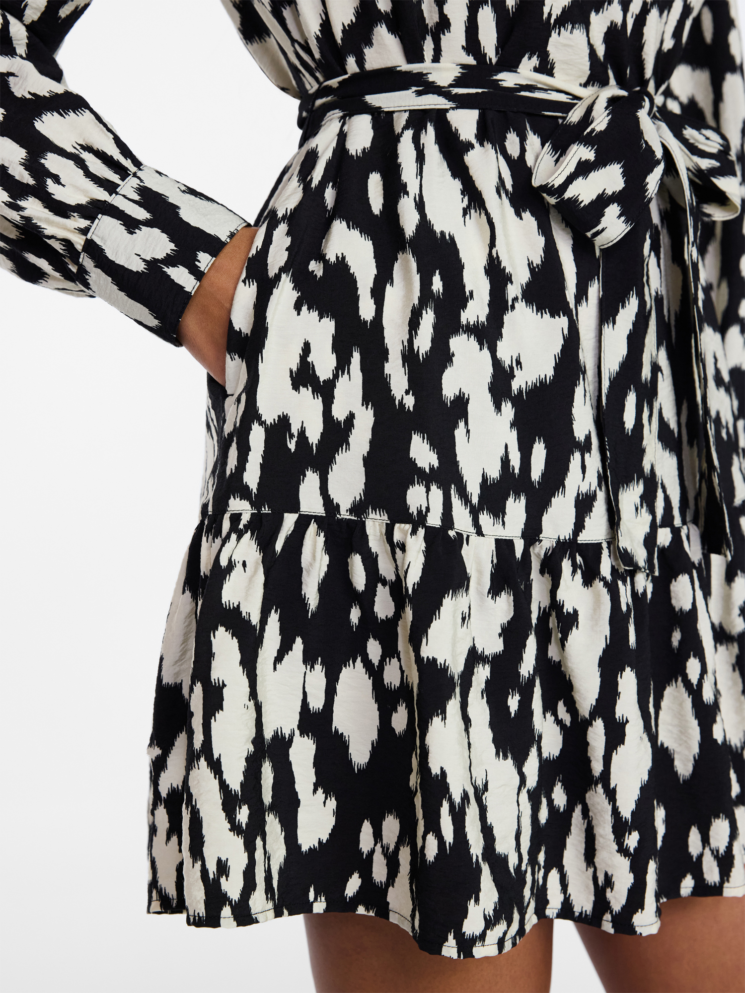Time and Tru Women's Mini Shirtdress with Long Sleeves, Sizes XS-XXXL