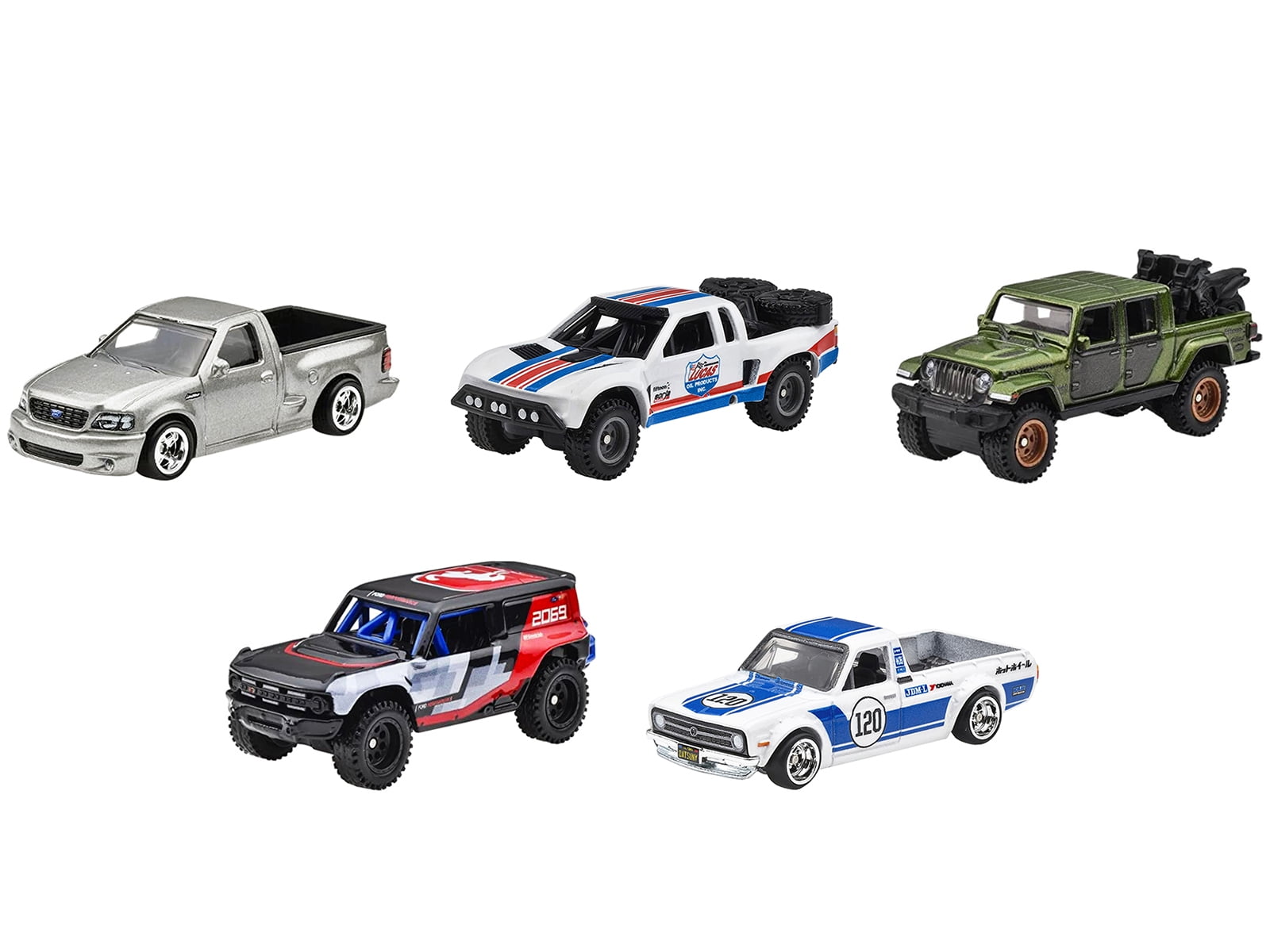 Hot Wheels 2021 Car Culture Hyper Haulers Series Diecast Model Cars Play Vehicle Set, 3+ Yrs, Metal, 5 Count