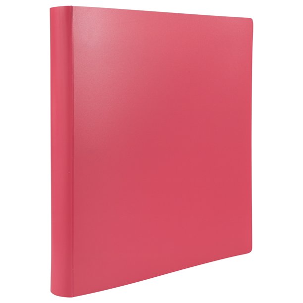 JAM Paper & Envelope Heavy Duty Plastic 1.5 Inch Binders, Pink 3 Ring