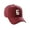 Burgundy, variant on Daxton Structured Baseball Hat Cap Curved Visor Custom Team Number - Black Hat,White 3