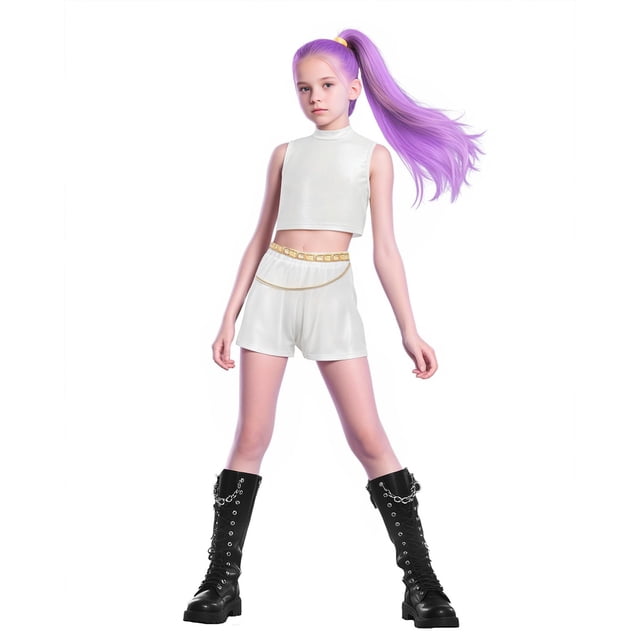 Pop cazadora para niña Halloween Clothes,Rumi POP cazadora para niña POP cazadora para niña Disfraz Halloween Carnival Party Suit, Halloween Disfraz Set for 3-16 Years