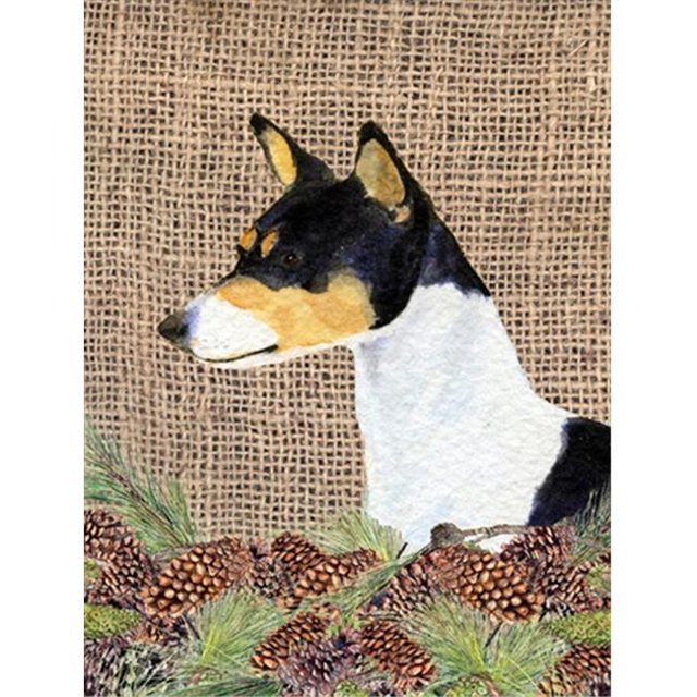 28 x 40 In. Basenji Flag Canvas, House Size