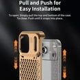 thumbnail image 3 of Metal Case For IPhone 17 Pro Max/17 Pro/17, Aroma Anti-Scratch Case Hollow Frameless Shell Aluminum Cooling Cover, 3 of 8