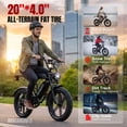 thumbnail image 3 of Electric Bike for Adults, 1500W Peak Motor E Bike with 48V 15Ah Removable Battery, E-Bike with 7 Speeds,20"x4" Fat Tire Ebikes with 32MPH Max Speed, 3 of 9