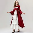 thumbnail image 4 of BLTIBY 2025 Womens Role-playing Dress Long Sleeve ELegant Stage Play Fashion Loose Cute Long Princess Dresses Red XXL, 4 of 9
