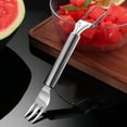 thumbnail image 3 of Two In One Stainless Steel Fruit Cutter Cutter 2024 Latest Slicer Cutter Melon Cutter Tool Cutter Kitchen Stainless Steel Fruit Cutter, 3 of 8