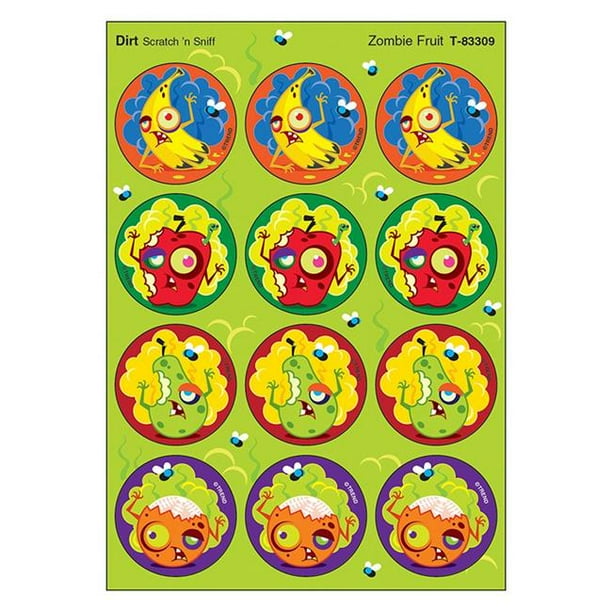 ZOMBIE FRUIT/DIRT STINKY STICKERS - Walmart.com - Walmart.com