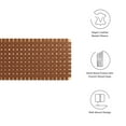 thumbnail image 5 of Sparta Weave Wall-Mount Vegan Leather King Headboard in Natural Brown, 5 of 7
