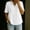 White, variant on BUIGTTKLOP Women's Cotton Linen Tops Short Sleeve Shirts Button down Shirts Collared Pleated Blouses