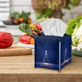 thumbnail image 3 of ZUXONGSY Christmas Tree Square Tissue Box Covers Modern PU Leather Tissue Holder Lightweight Facial Paper Organizer Easy to Install Tissue Box Cover Christmas Home Decoration, 3 of 7